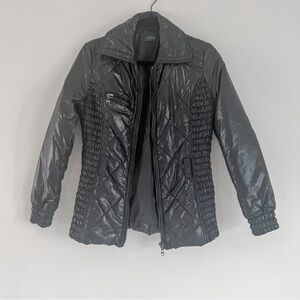 Love token black puffer jacket